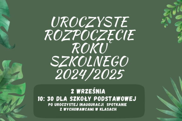 rozpoczęcie roku szkolnego szkoła podstawowa