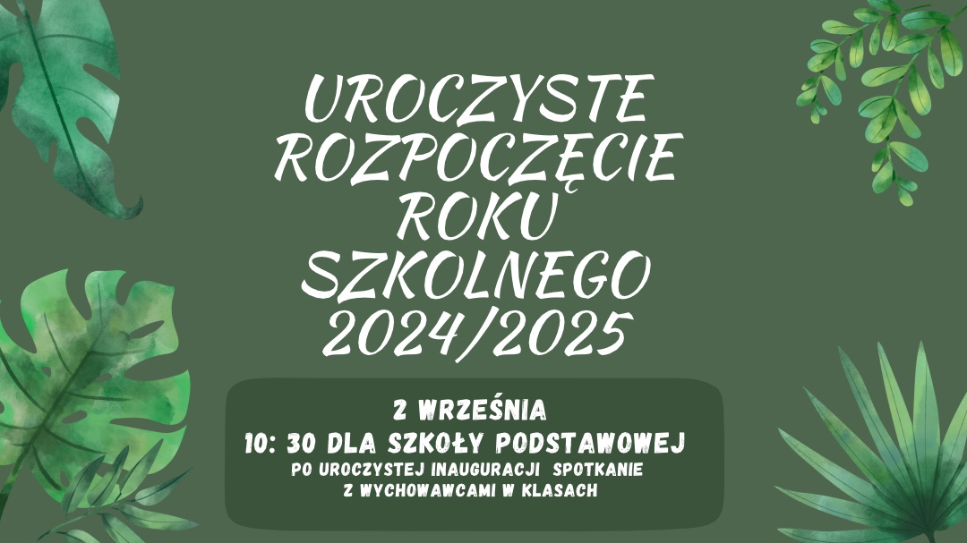 rozpoczęcie roku szkolnego szkoła podstawowa